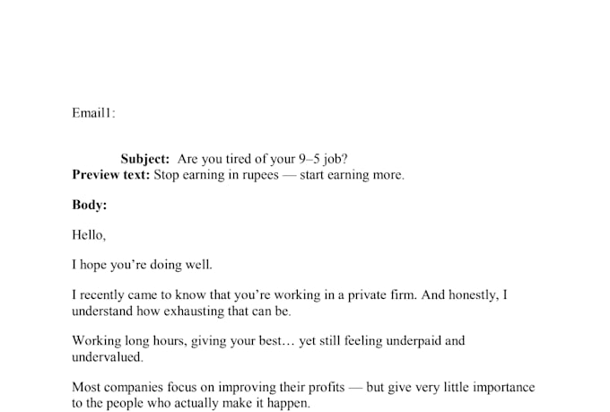 write email copy for your email marketing campaign